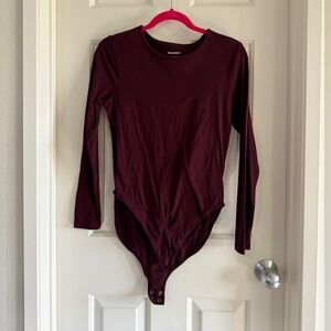 Old Navy Kids Maroon Long Sleeve Bodysuit